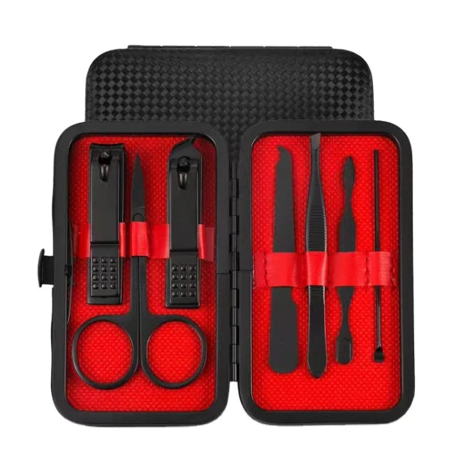 2025 New YD Professional Manicure Set Nail Clipper Set Men Women 8 in 1 With Leather case