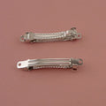6cm Double-Locked Metal French Barrettes Plain Hair Clips Lead and Nickel Free for Handmade Hair Jewelry