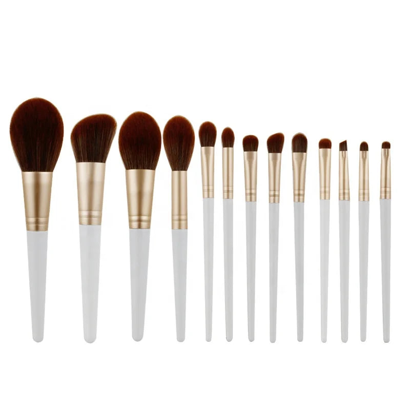 Professional 13 Pcs Makeup Brush Set With PU Storage Bags Makeup Artists Brush Set Powder Blusher Brushes