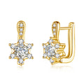 JINAO Women's Fine Jewellery Designer's Style 925 Sterling Silver Moissanite Stars Cute Earrings