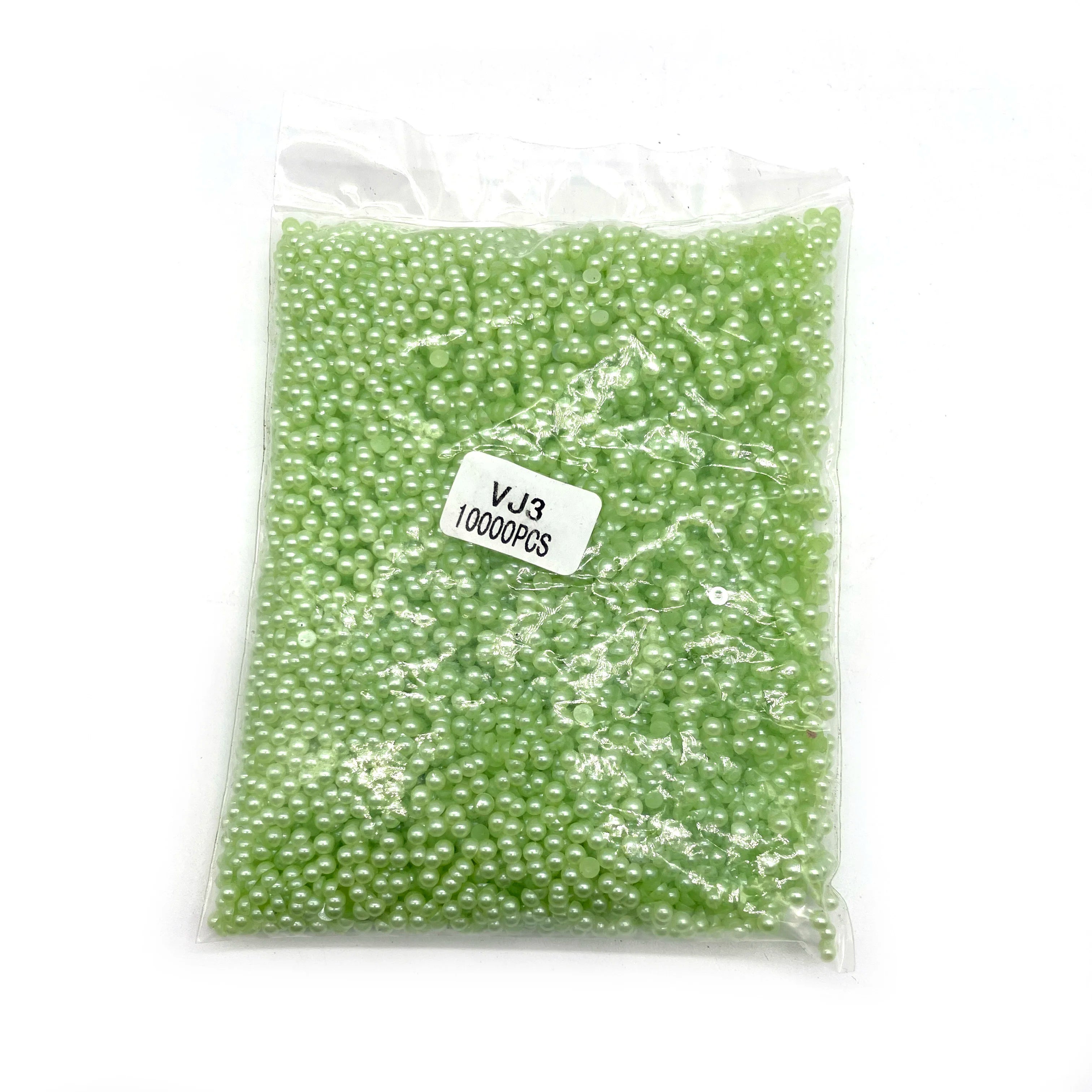 Hot Sales Fashion ABS Half Round Shape Imitation Pearl Beads Loose Without Hole
