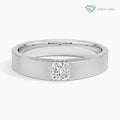 China Princess Shape Lab Grown Diamond Ring for Men Platinum PT950 18K White Gold Engagement Ring Jewelry