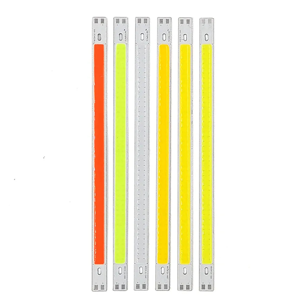 Cooleeon 200mm DC 12V 10W COB LED Chip Strip Warm Cold White Blue Red Green Color for Car Decor Lighting DRL Lights Work Lamp