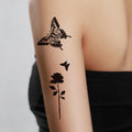 Wholesale Small Fresh Black Color Temporary Tattoos Sticker Luxury Waterproof Butterfly Face Fake Temporary Tattoo