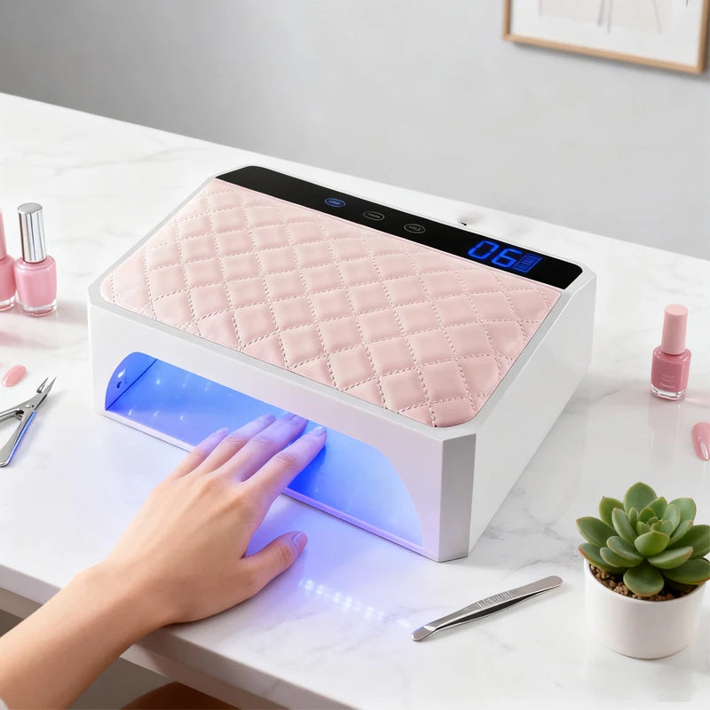 2025 New Original X40 Cordless 178W Rechargeable White and Pink Hand Pillow UV LED Nail Lamp With 28800mAh Lithium Battery