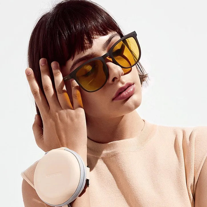 ADE WU STYZ6686 Custom LOGO TR90 Frame Fashion Folding UV400 Vogue Sun Shades Lightweight Portable Trendy Sunglasses