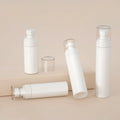 Biodegradable Plastic Cosmetic Body Mist Skincare Spray Bottles 80ml 100ml White Round  PET Spray Plastic Container