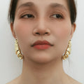 Women Long Alloy Stud Earrings Statement Fashion Jewelry Ear Metal Accessories Big