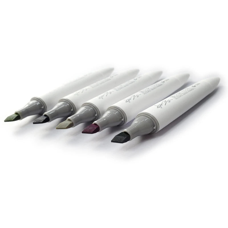 STA Custom 3.5g Elliptical 200 Colors Graphic Art Sketch Alcohol Based Twin-tip Marker Pen Set for Art Drawing