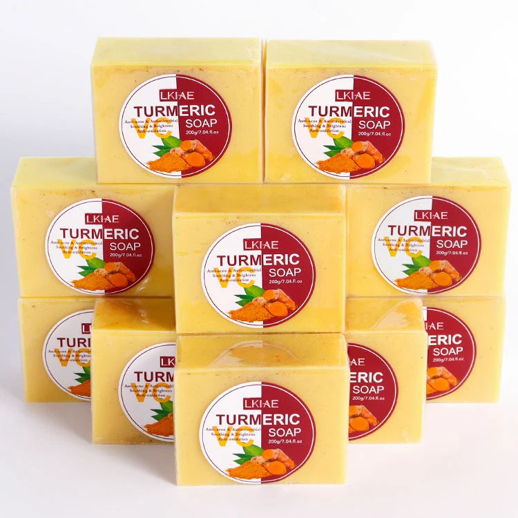 Private Label Nature Organic Vitamin C Facial Pimple Removal Refreshing Skin Whitening Handmade Acne Turmeric Soap