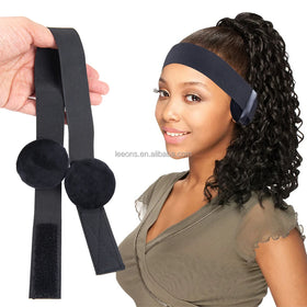Wholesale Custom Logo Elastic Lace Melting Belt Band Wrap Slayer Wig Grip Wigs Edges Melt Band with Ear Protector for Wigs