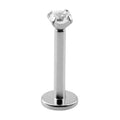 ASTM F136 Titanium Labret Piercing Lip Stud Jewelry Internally Zircon Prong Set Gold Plated Ear Tragus Claw Setting for Weddings