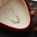 S925 Minimalist Jewelry Cubic Zirconia 14k Gold Plated Diamond Heart Pendant Necklace