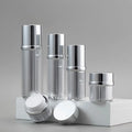 30ml 50ml 100ml 50g Silver Acrylic Custom Plastic Bottle and  Jar for Skin Care Cream
