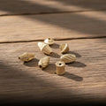 GP US 14k Gold Filled Spacer Corrugated Saucer Beads Diy Jewelry Findings and Finding Wholesale Jewelry Making for Bracelet