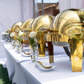 YITIAN Chaffing Dishes Buffet Catering Stainless Steel Luxury Food Warmer Gold Hydraulic Chafing Dish Buffet Set for Catering MegaBDM