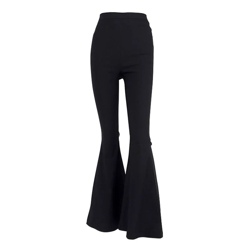 New Women's Fashion Pants Stretch Wrap Hip Flared Pants Casual Comfortable Pants
