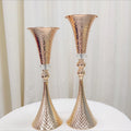 HJ210602-1 LUCKYGOODS Large Diameter Gold Wedding Decoration Metal Vase Flower Vase for Wedding Centerpieces