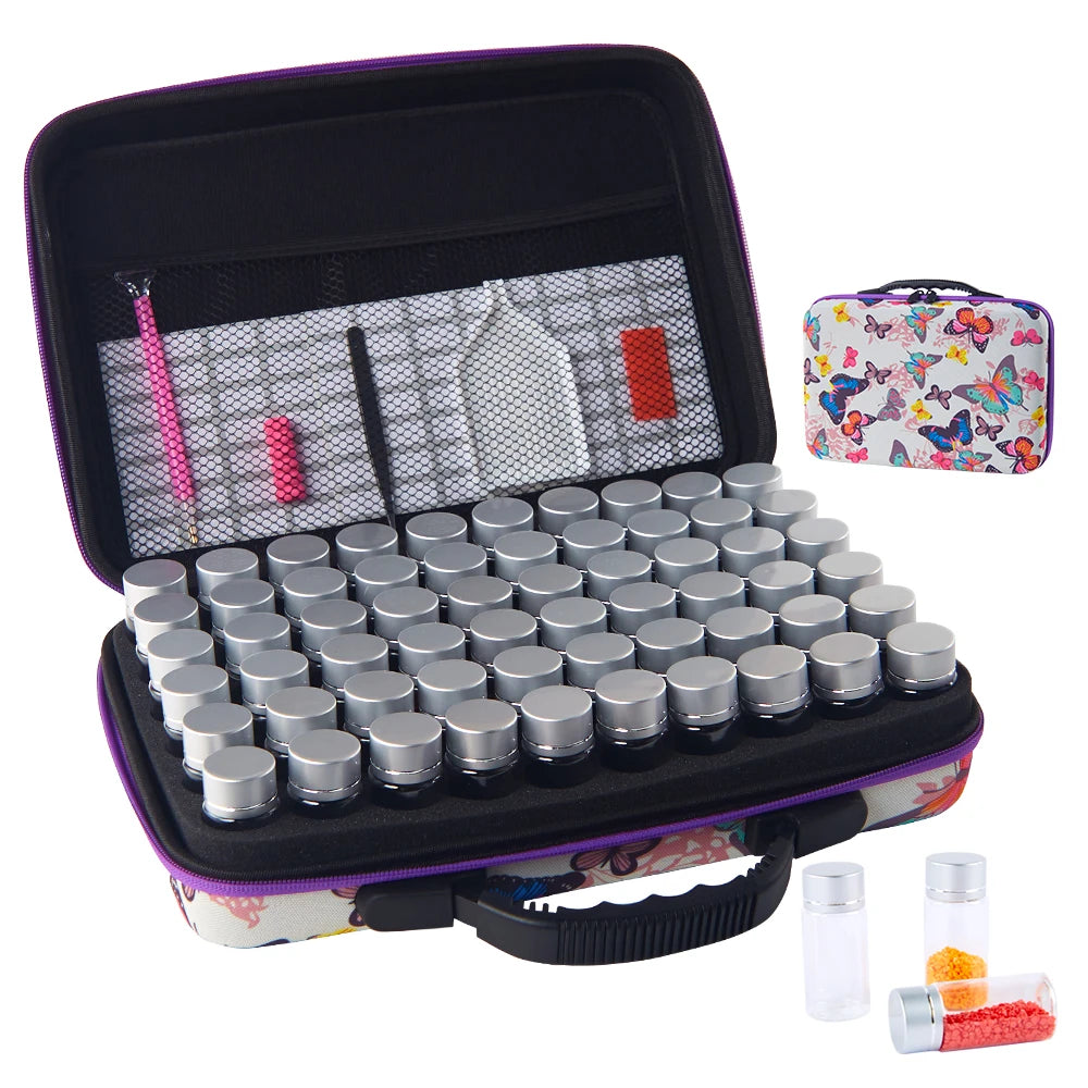 Hot Sale Diamond Painting Storage Bag DIY Diamond Painting Tools Accessories 60 Bottle Diamond Painting Zipper Handbag Tools Bag