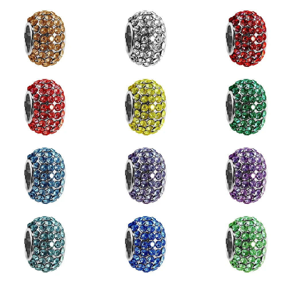 Brand New Design Zirconia Beads Bracelet Charm for DIY Children's Jewelry Making Main Material Brass Supplies