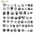 Mix 60 Kinds of DIY Jewelry Accessories Tibetan Silver Alloy Carved Large Hole Bead Bracelet