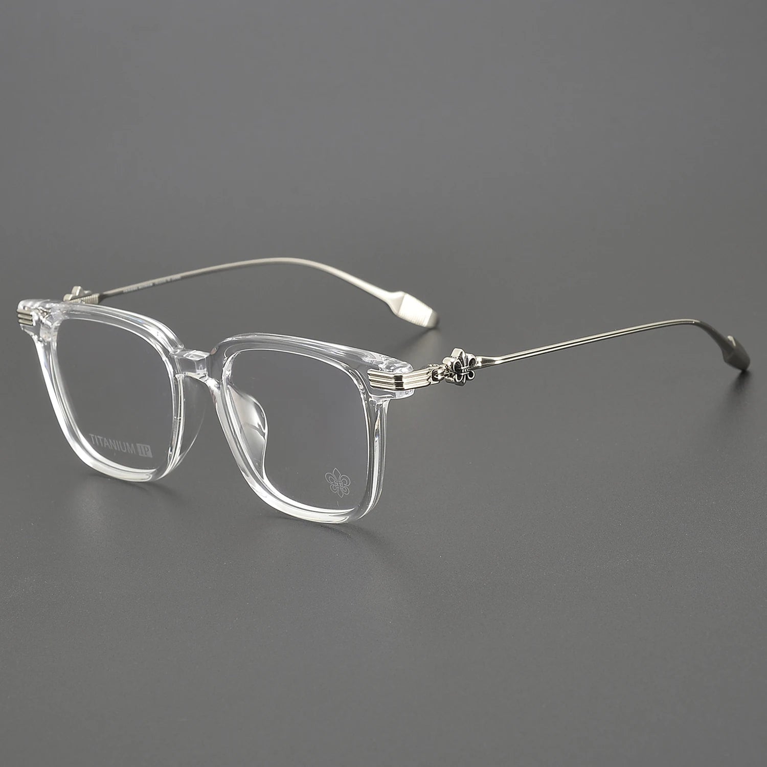 CH8257 Long-distance Black Leopard Print Silver Green Acetate Titanium Eye Glass Frames Optical Fancy Glasses Eyeglasses Frame