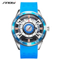 SINOBI 1264 High Quality Creative Car Watches Men's Luxury Stainless Steel Wristwatches Sports Clock Reloj Hombre S1264G
