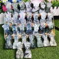 Wholesale Hand Carved Crystals Carving Craft Female Model Natural Stone Moss Agate Women Body