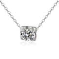 Somen Women 925 Sterling Silver Heart Necklace Single 1Ct Moissanite Pendant Necklace Jewelry Christmas Gift Wholesale