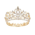Crystal Bridal Big Crown Luxury Rhinestone Beauty Pageant Crown Headband Show Catwalk Headdress Crown