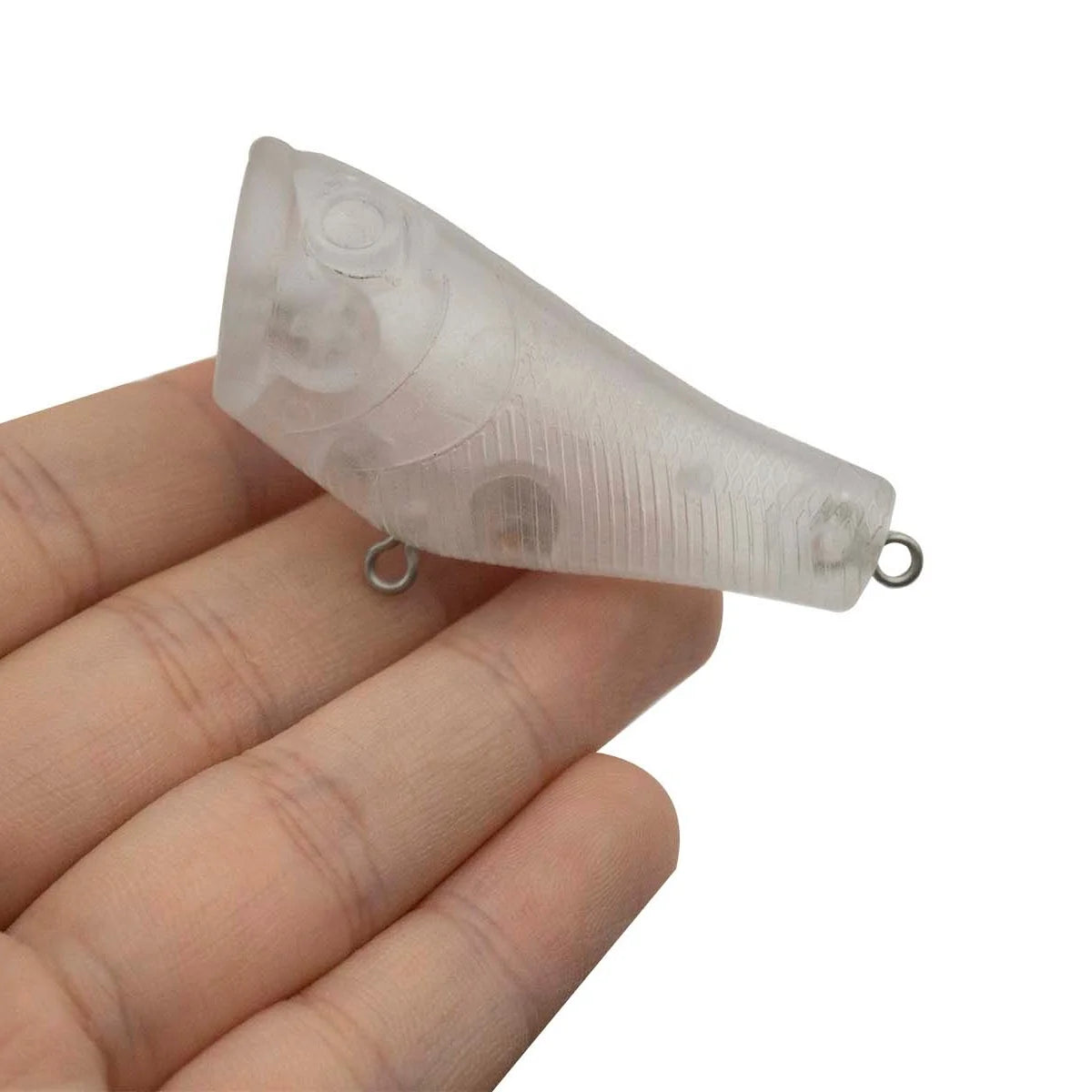 NO MOQ 55mm Unpainted Fishing Lure Blanks ABS Popper  6.5g Blank Crankbait 8120 Free Eye