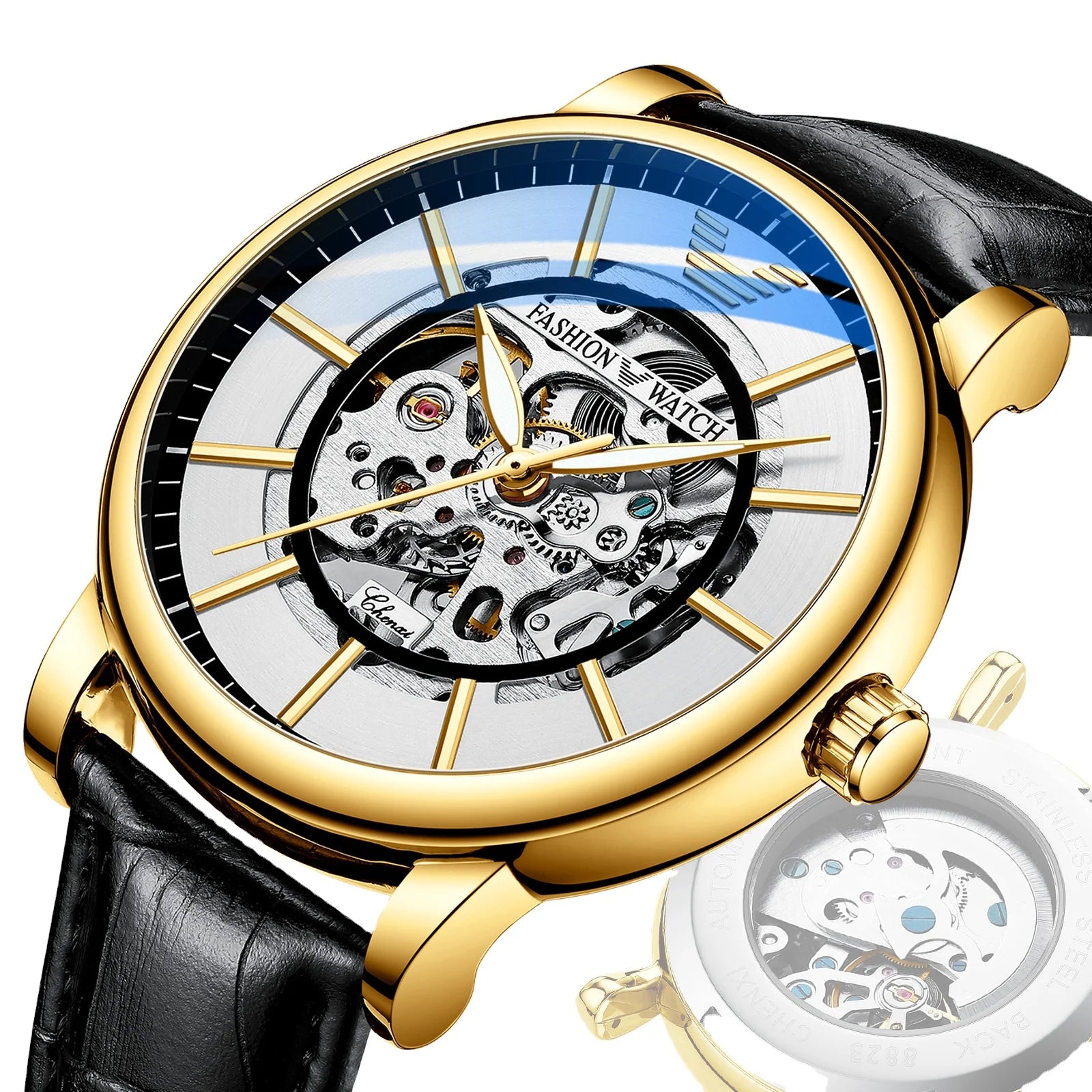 2023 CHENXI New Arrive 8823 Watches Men Wrist Automatic Mechanical Tourbillon Movement Clock Dropshipping Luminous Wrist Watch