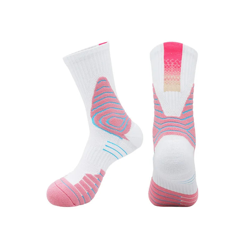 Wholesale Men's Basketball Training Socks Towel Bottom Sweat-Absorbent Shock-Absorbing Anti-Slip Sports Socks