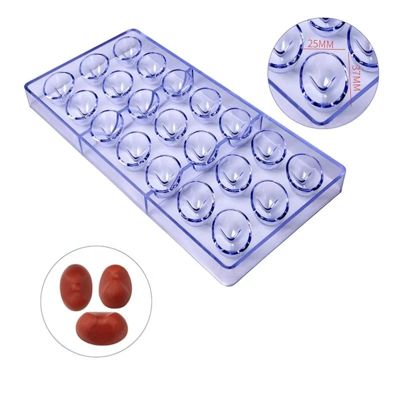 Cupcake Chocolate Polycarbonate Mold Molde De Policarbonato Para Chocolate Cake Tools 3D Plastic Chocolate Mold