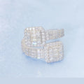 New Arrival 925 Silver Brilliant Round Emerald Cut Pass Diamond Test Sparkling D Color Moissanite Ring for Women Fine Jewelry