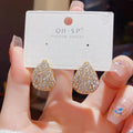 Hot Sale 18K Gold Plated Zircon Diamond Ball Shape Dangle Earrings for Women Jewelry