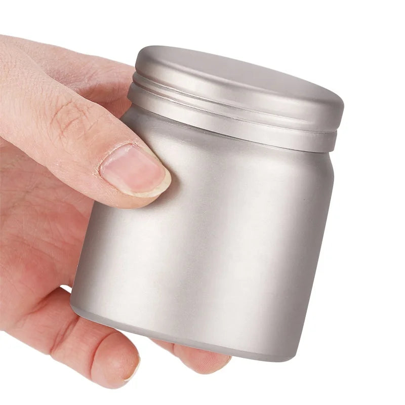 Outdoor Camping Equipment Travel Accessories Kitchen Pure Titanium Seasoning Bottle Jar Condiment Storage Container Tea Box