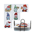 5D Diamond Painting Art Coaster Christmas Series Diy Single Side Stick Drill Acrylic 6 Piece Set Coasters for Drinks
