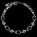 Sterling Silver 6*8mm Semi Mount Bracelet Empty Support Blank Claw Setting S925 Mountain Base Holder Without Stone for Inlay DIY