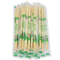 Custom Logo Disposable Bamboo Chopsticks 19.5cm Long Traditional Design Round Chopsticks for Restaurants and Weddings