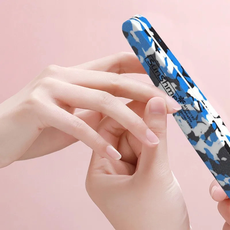 Double Sided Diamond Nail Polish Strip Effective Nail File Care Tool with Assembly Sponge Rubbing Strip