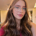 Retro Metal Optical Frame Spring Foot Comfortable Blue Light Blocking Glasses Can Be Matched Myopia for Women