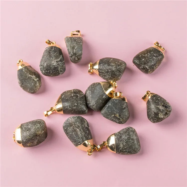 Crafts 2026 Customized healing stones tumbled stone pendant beads loose moss agate aura mix gift