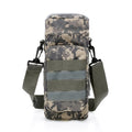 Camouflage Water Bottle Bag for Outdoor Tactics Hiking Mountaineering Travel Commuting Leisure Zipper Closure
