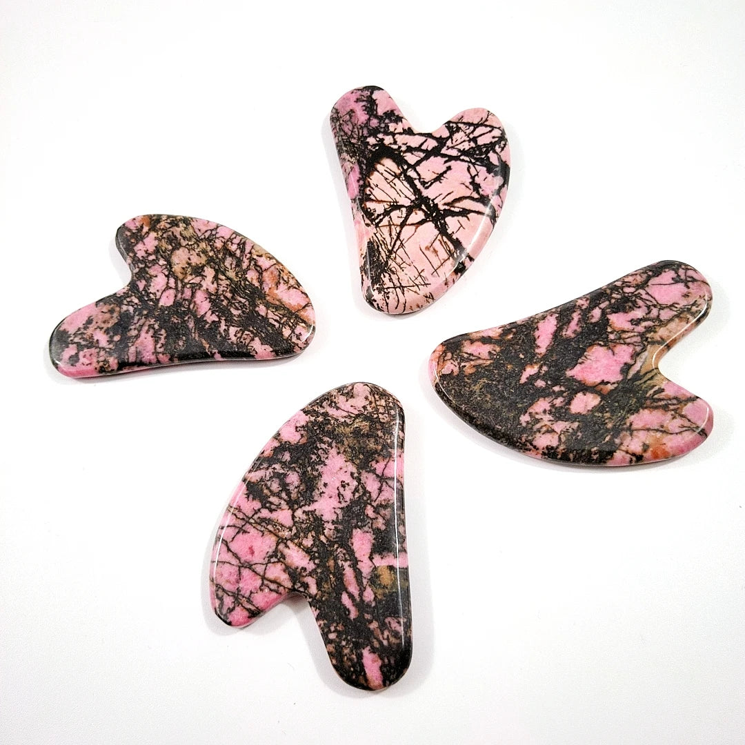 Huiying Factory Hot Sale Rhodonite jasper Guasha Tool Good for Health Body Equipment