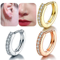 Copper CZ Cartilage Earring Helix Hoop Piercings Nose Septum Hoop Rose Gold Daith Rook Tragus Nariz Piercings Jewelry