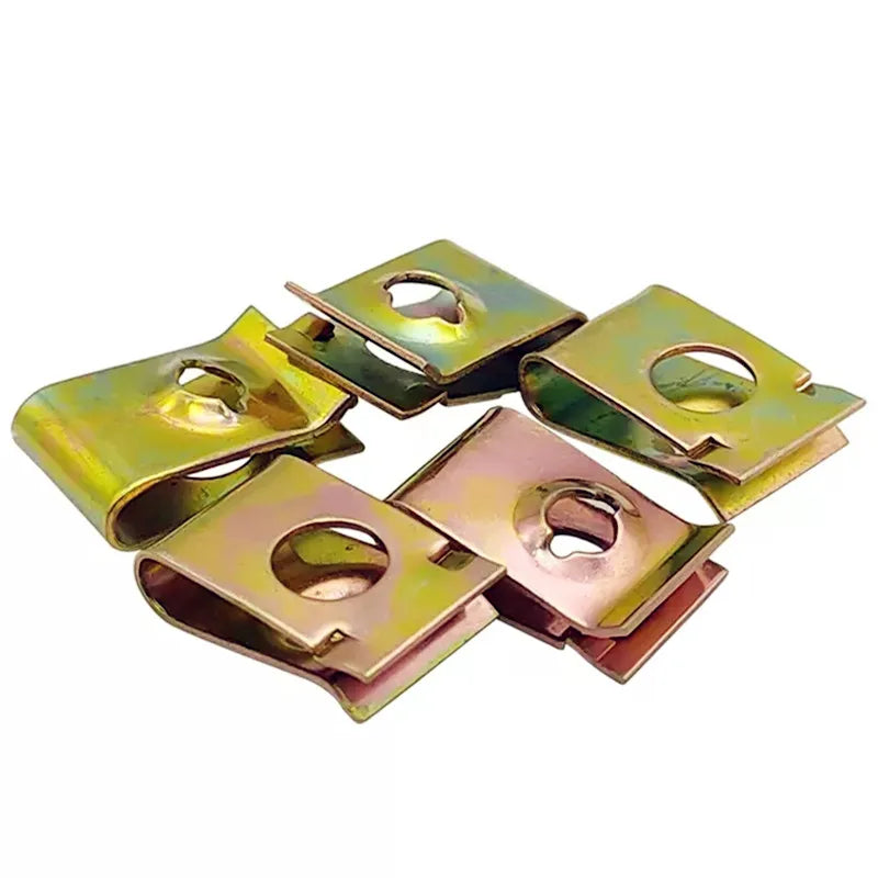 Zinc Plated Speed Fasteners U Nuts Self Tapping Screw Panel Clips Spire Clips Universal Car Mounting Clip Threading Hole