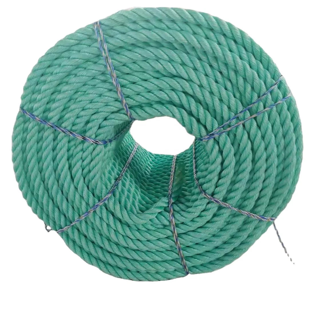 High Strength 3 Strand Polypropylene PP Twisted Mooring Rope
