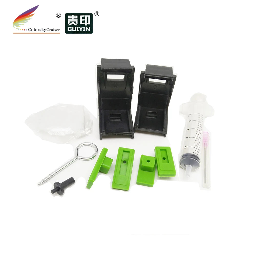 (T15) Professional Refill Holder Ink Suction Tool Clip for HP and for Canon Cartridges with Printhead with Accessories