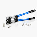 Adjustable European Large Crimping Pliers Non Insulated Battery Cable Lug Crimping Tool Kit AWG 8-1/0 Steel Connectors